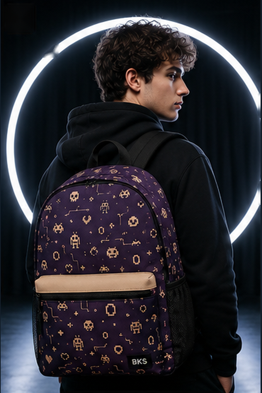 BKS Token Sprite Cache™ Backpack — On-model carry shot