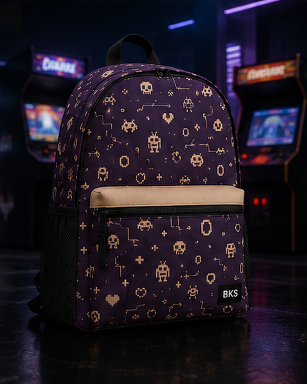 BKS Token Sprite Cache™ Backpack — Lifestyle editorial, Token world