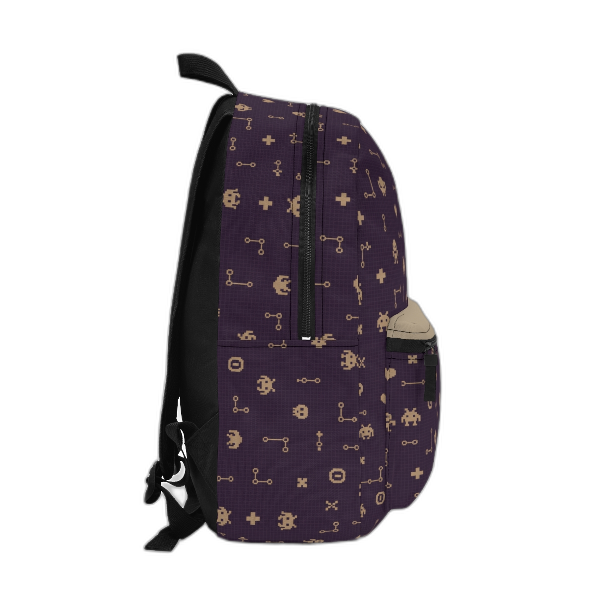 BKS Token Sprite Cache™ Backpack — Printify mockup side, sfondo trasparente