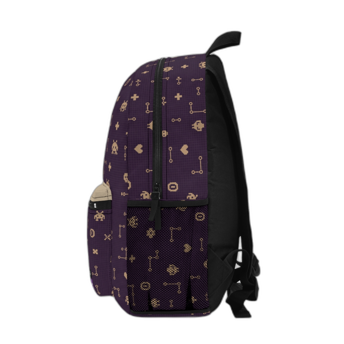 BKS Token Sprite Cache™ Backpack — Printify mockup back, sfondo trasparente