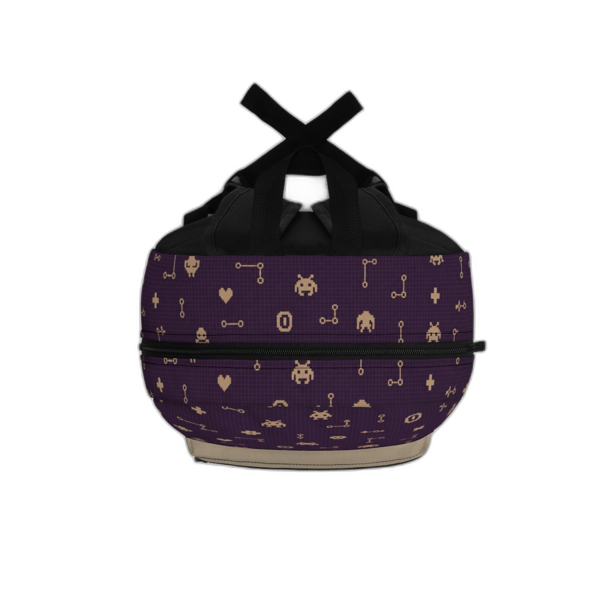 BKS Token Sprite Cache™ Backpack — Printify mockup detail, sfondo trasparente