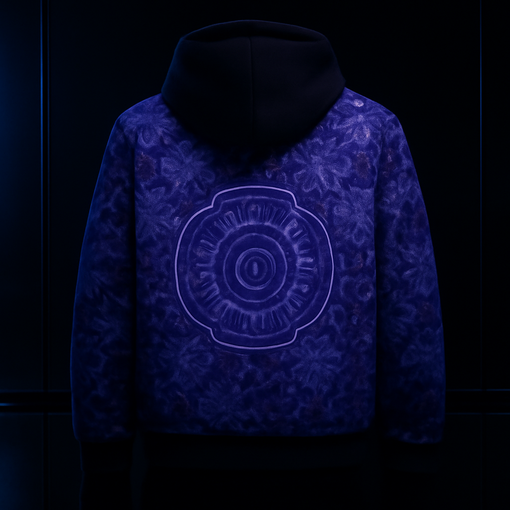 BKS Token Vault Pullover Hoodie back panel -- full cipher field