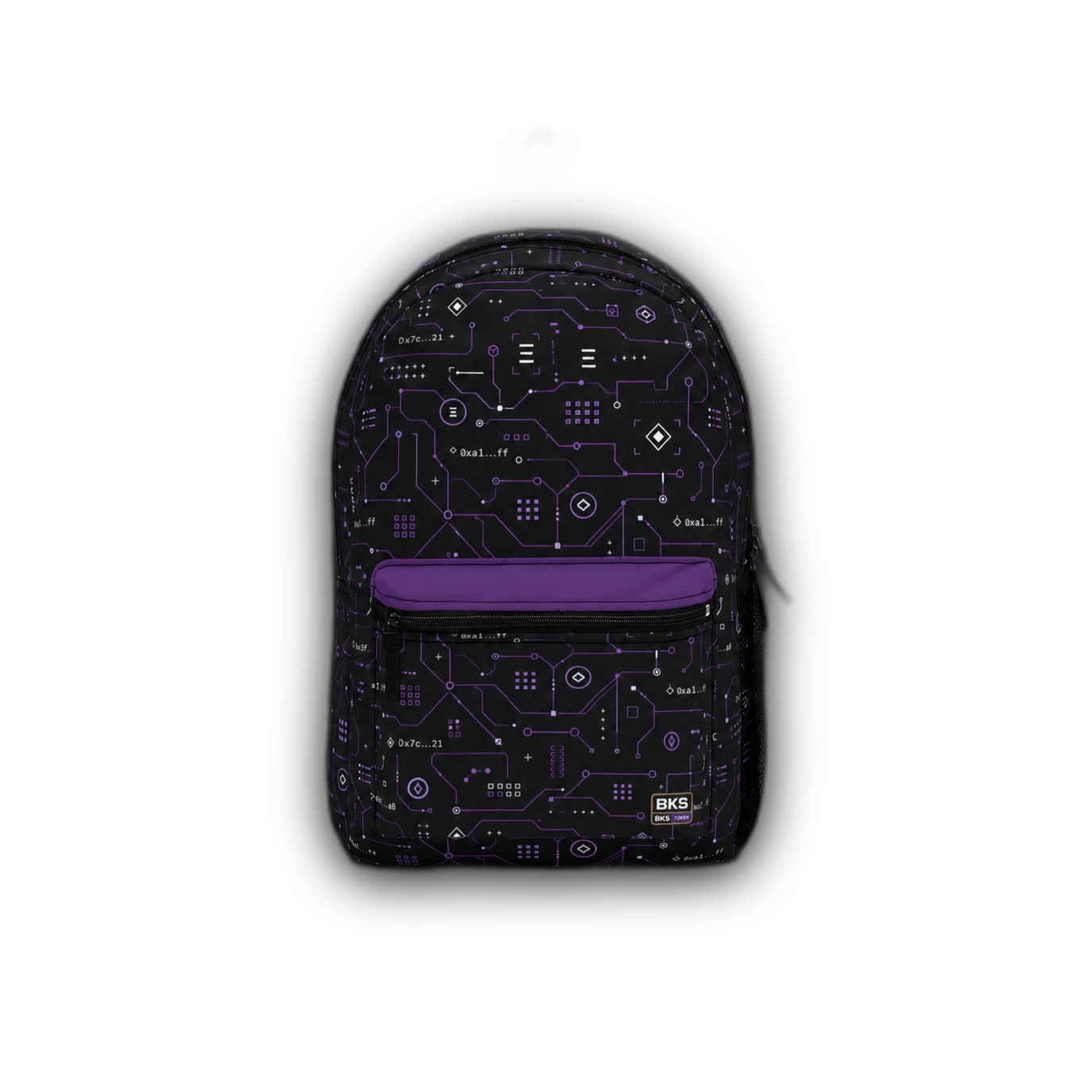 BKS Token Circuit Hash™ Backpack — Roberto hero shot — no background
