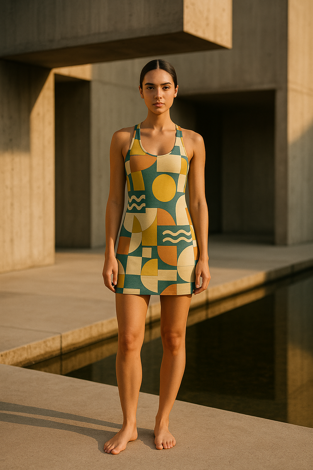 BKS Riviera Nishiki™ Racerback Dress — architectural editorial