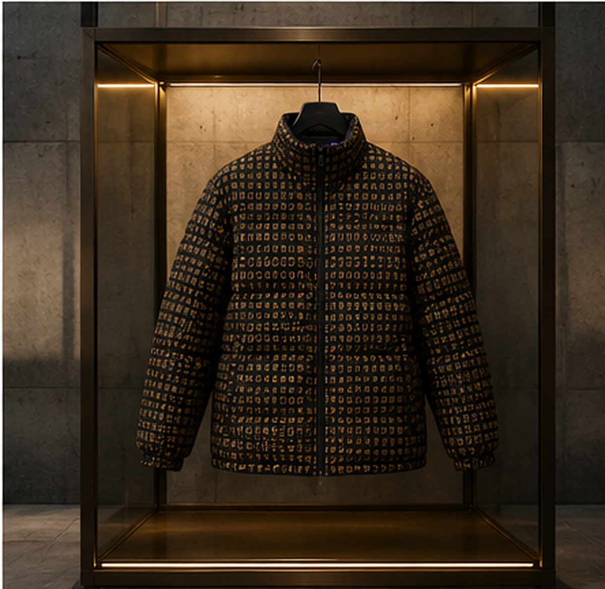 BKS Token Grid Puffer — display case
