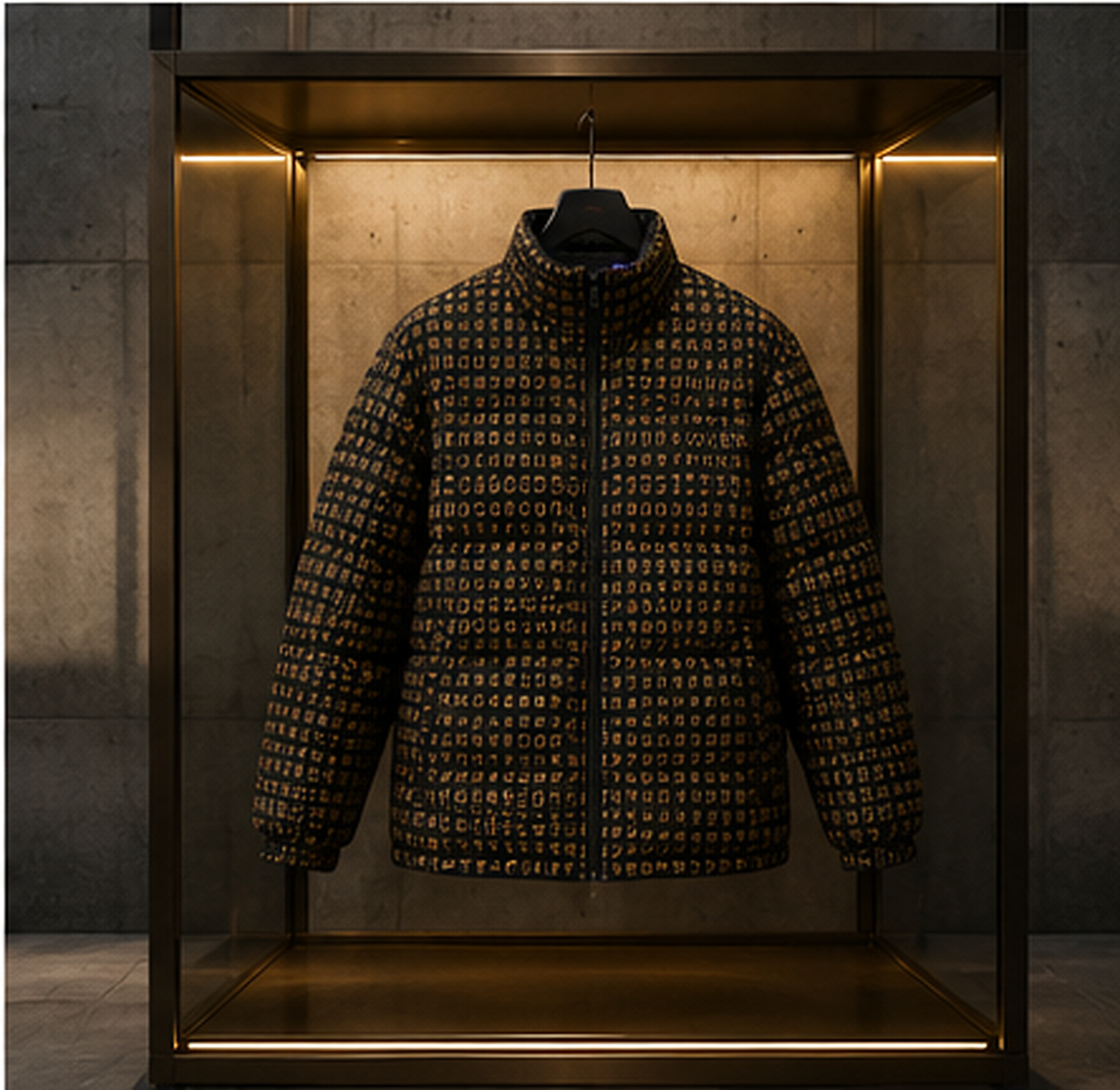 BKS Token Grid Puffer — display case