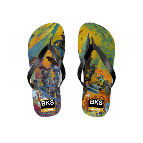 BKS Glyph Castle™ Flip Flops